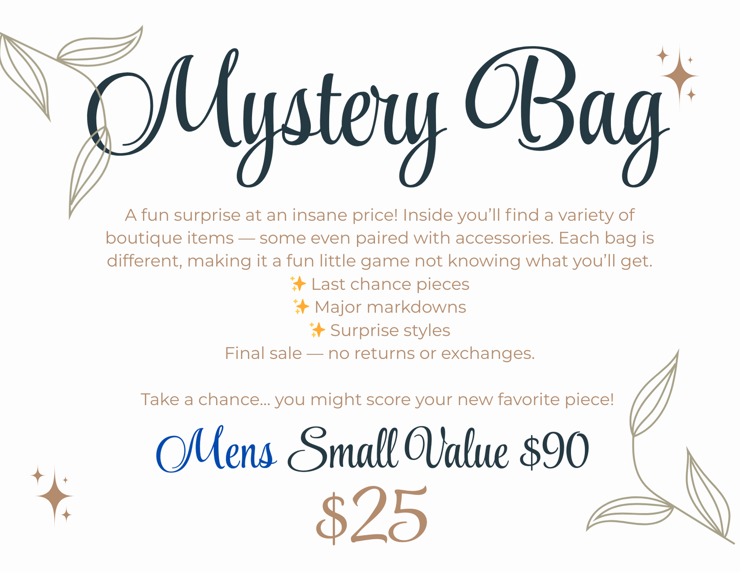 MENS SMALL MYSTERY BAG