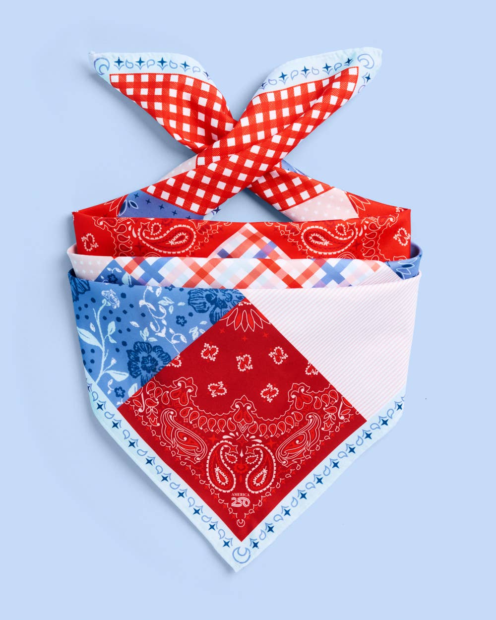 America 250 Patchwork Headscarf | patriotic bandana