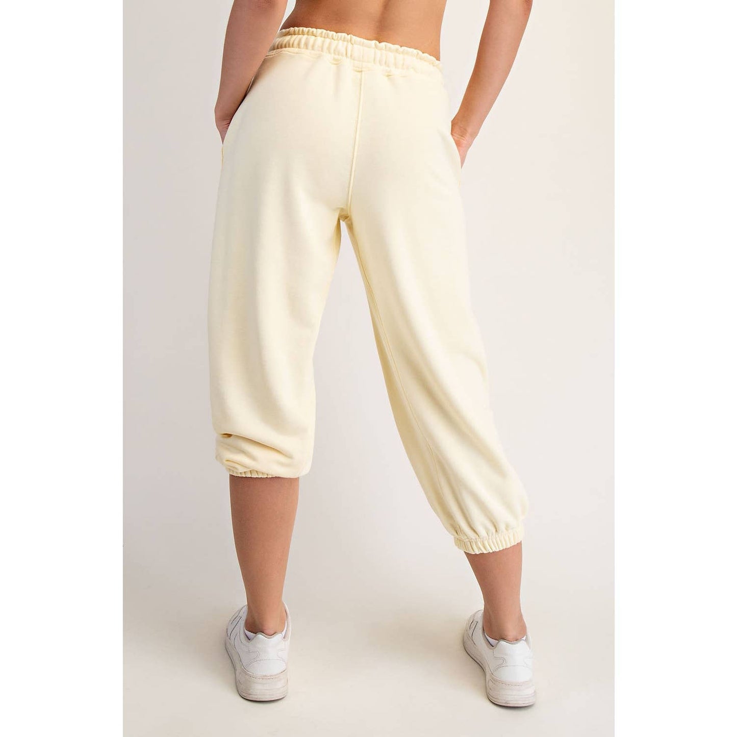 FRENCH TERRY CROPPED JOGGER PANTS