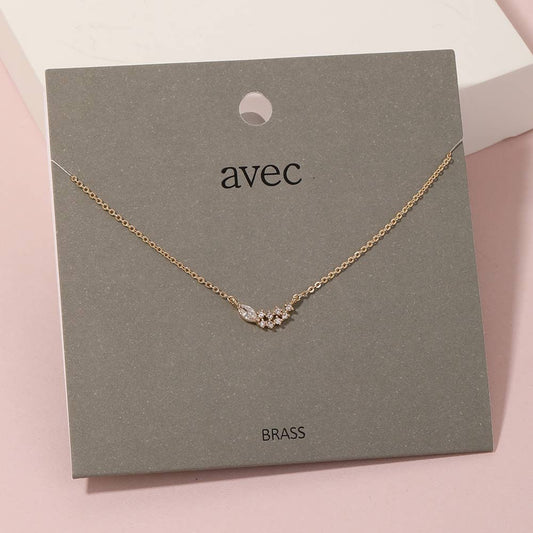 Mixed Studded Pendant Chain Necklace