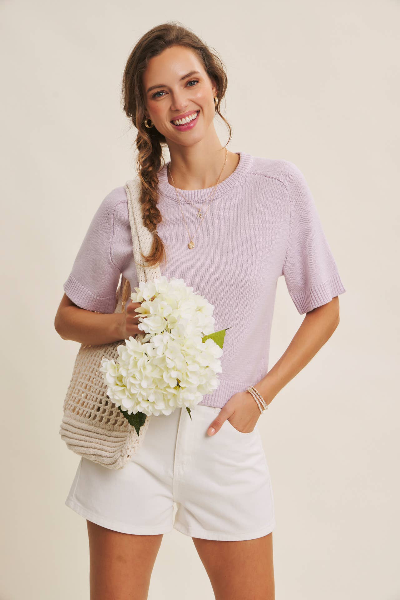 YEAR-ROUND ESSENTIAL SOFT SWEATER TOP WITH RAGLAN SLEEVES