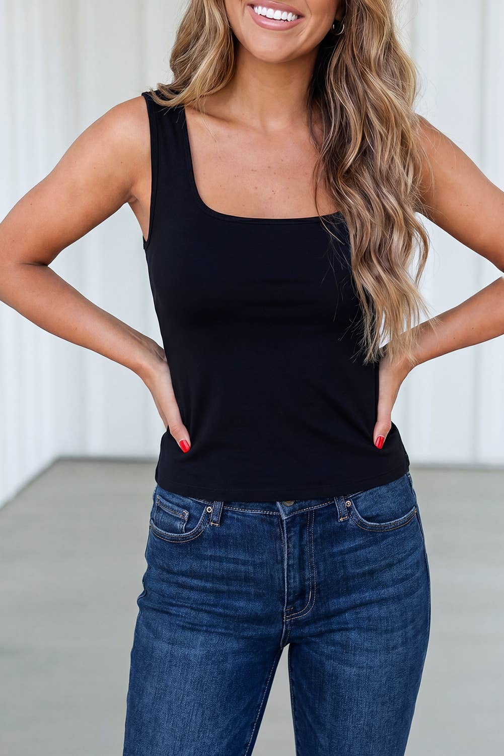 Solid Simple Back Cross Criss  Sheath Vest