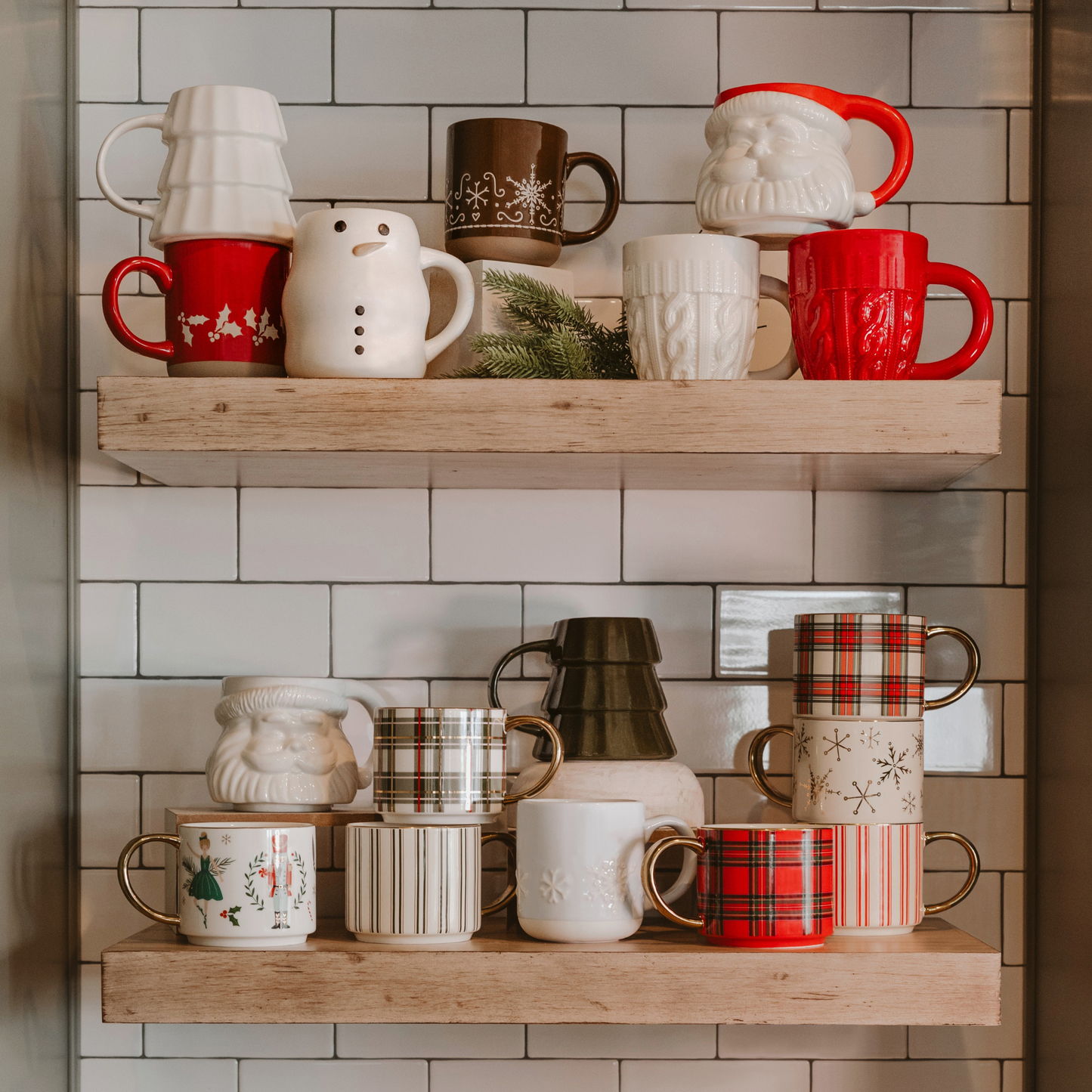 Green Stripe Coffee Mug - Christmas Decor & Gifts