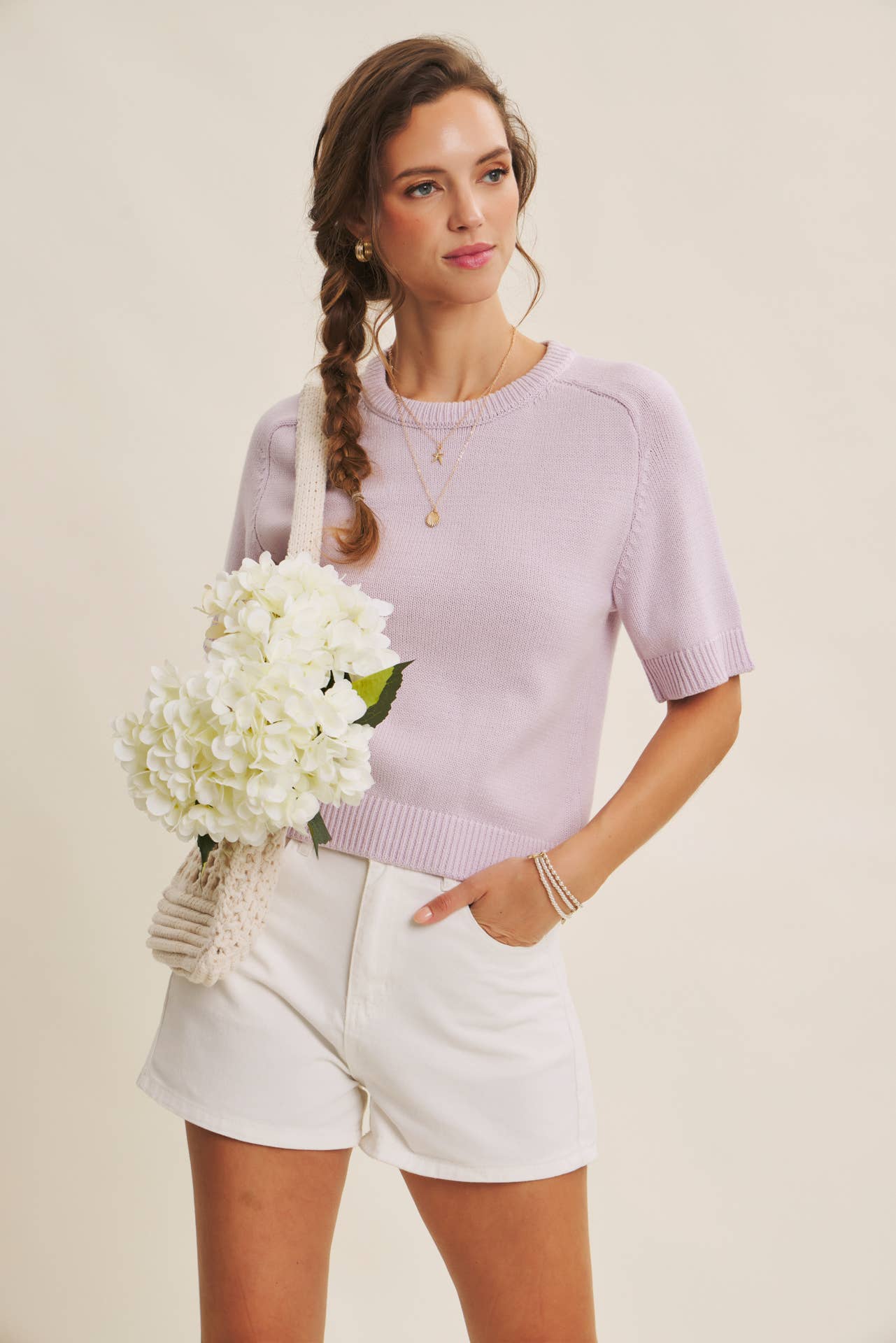 YEAR-ROUND ESSENTIAL SOFT SWEATER TOP WITH RAGLAN SLEEVES