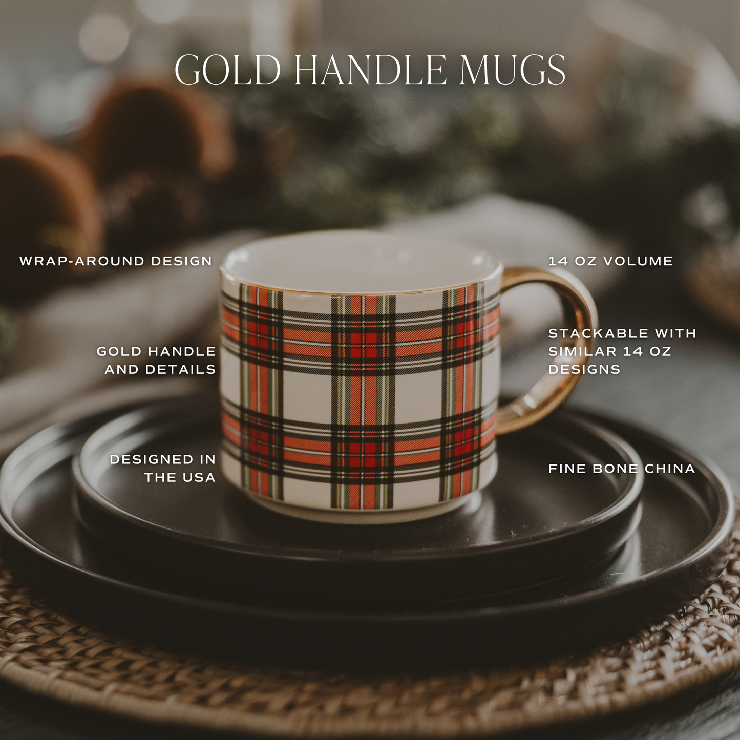 Green Stripe Coffee Mug - Christmas Decor & Gifts