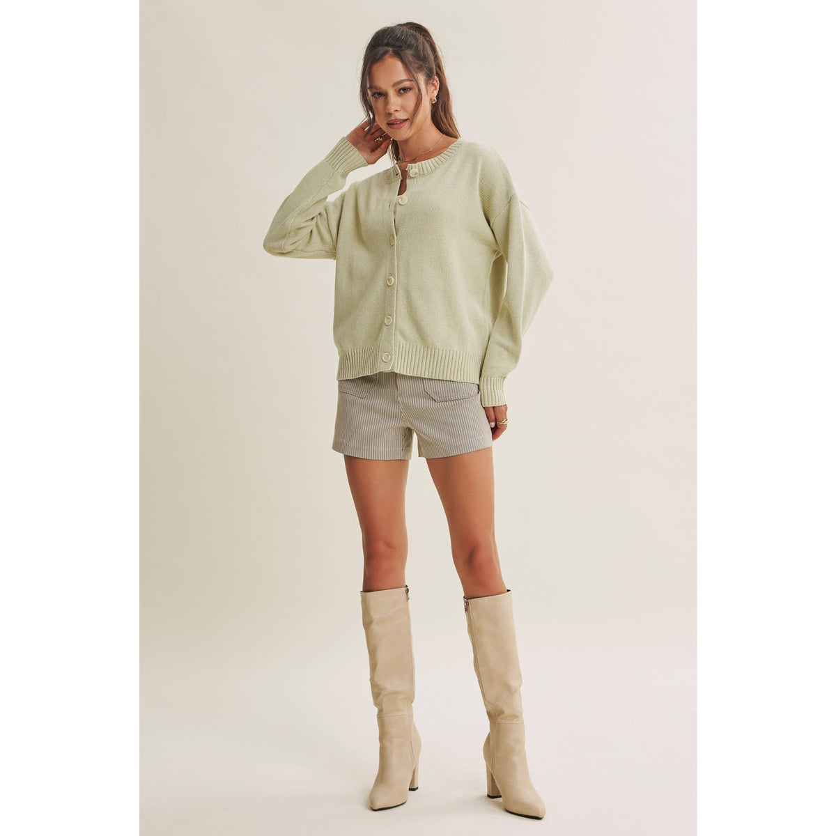 SOFT BREEZE COTTON BLEND EVERYDAY SWEATER CARDIGAN