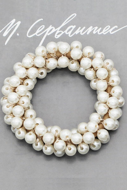 PEARL HAIR TIES SCRUNCHIE STRETCH HAIR ROPE