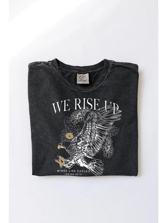 We Rise Up Wings Like Eagles Mineral Graphic Top