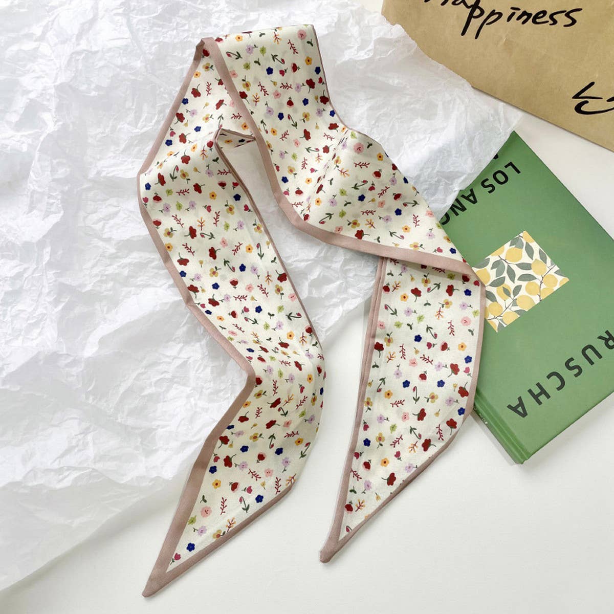 Neutral Long Twilly Scarf