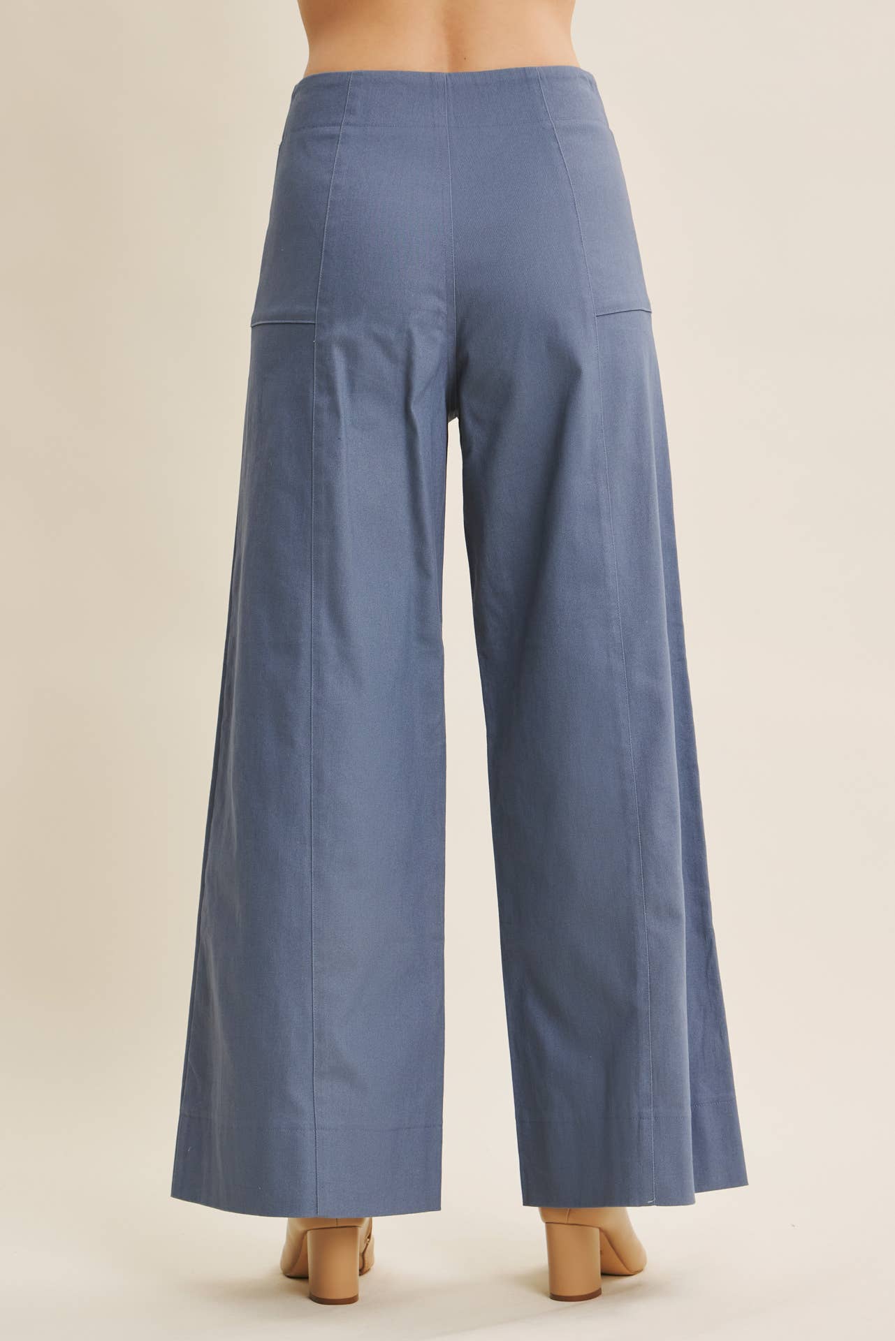EVERYDAY ESSENTIAL STRETCHY WIDE-LEG ANKLE LENGTH PANTS