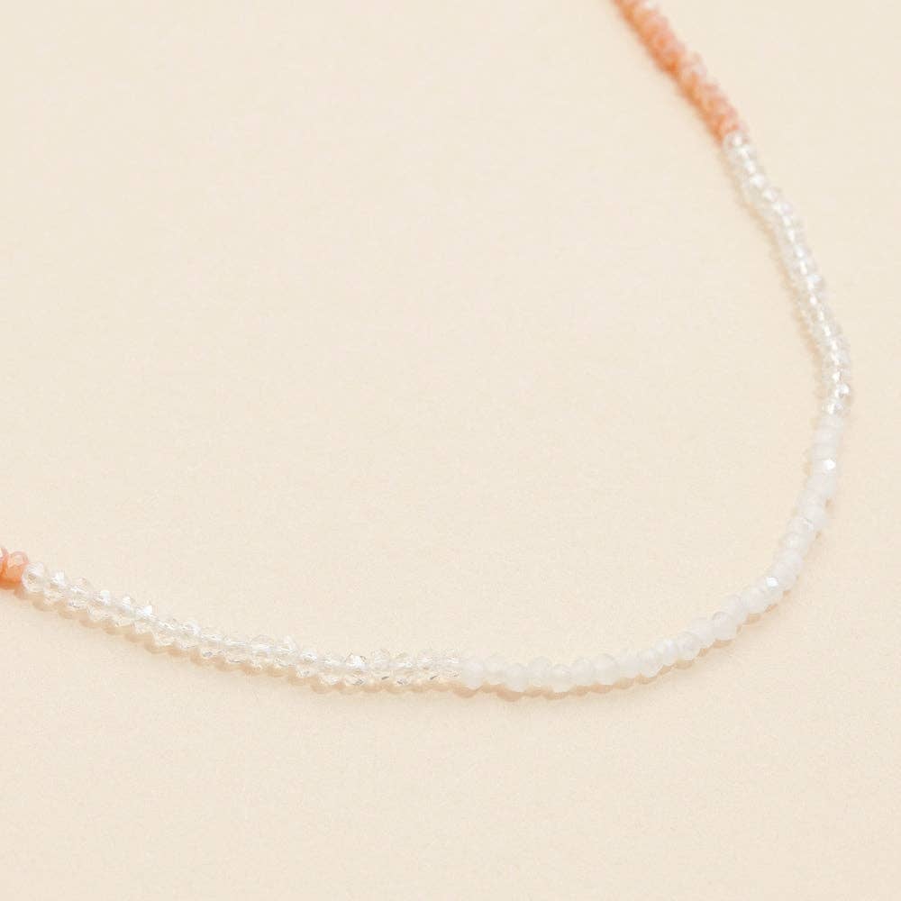 Short Glass Beaded Necklace