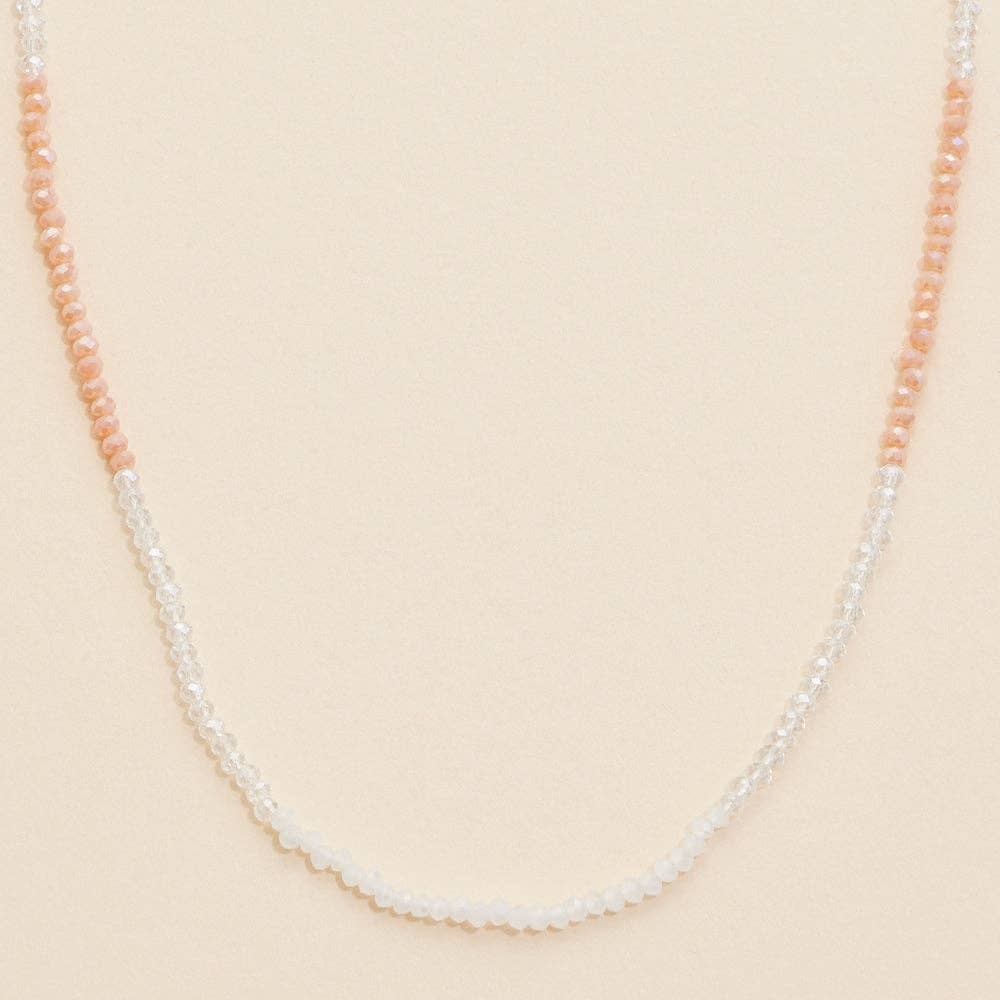 Short Glass Beaded Necklace