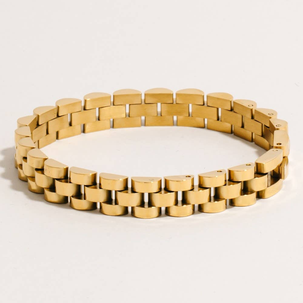 Rounded Watch Chain Bracelet