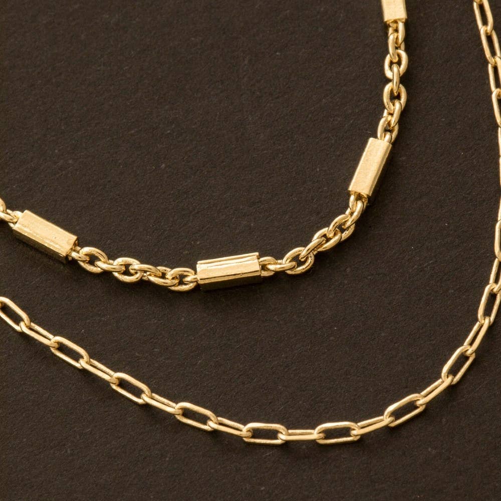 Double Chain Link Necklace