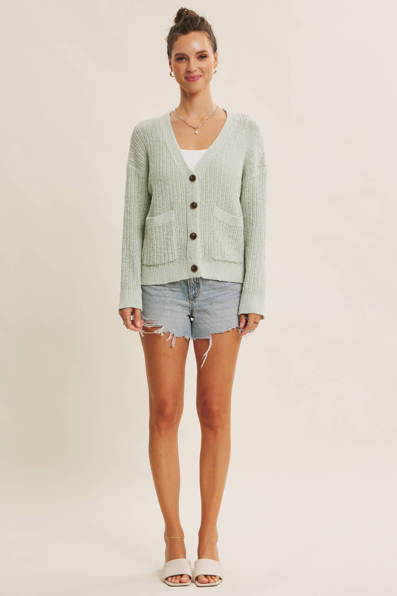 EFFORTLESSLY COOL RELAXED DRAPE SLOUCHY SWEATER CARDIGAN