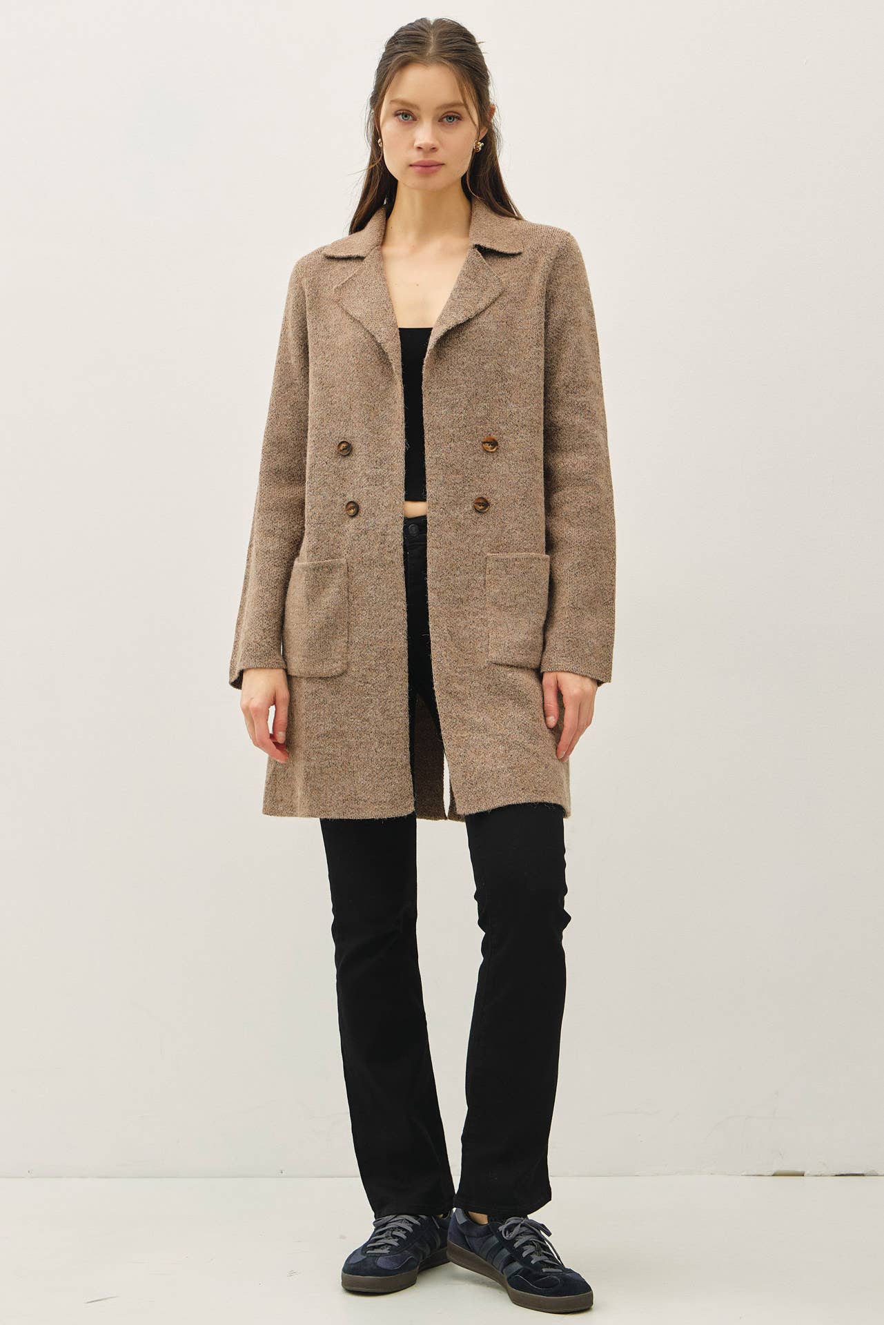 OPEN BASIC SWEATER COAT