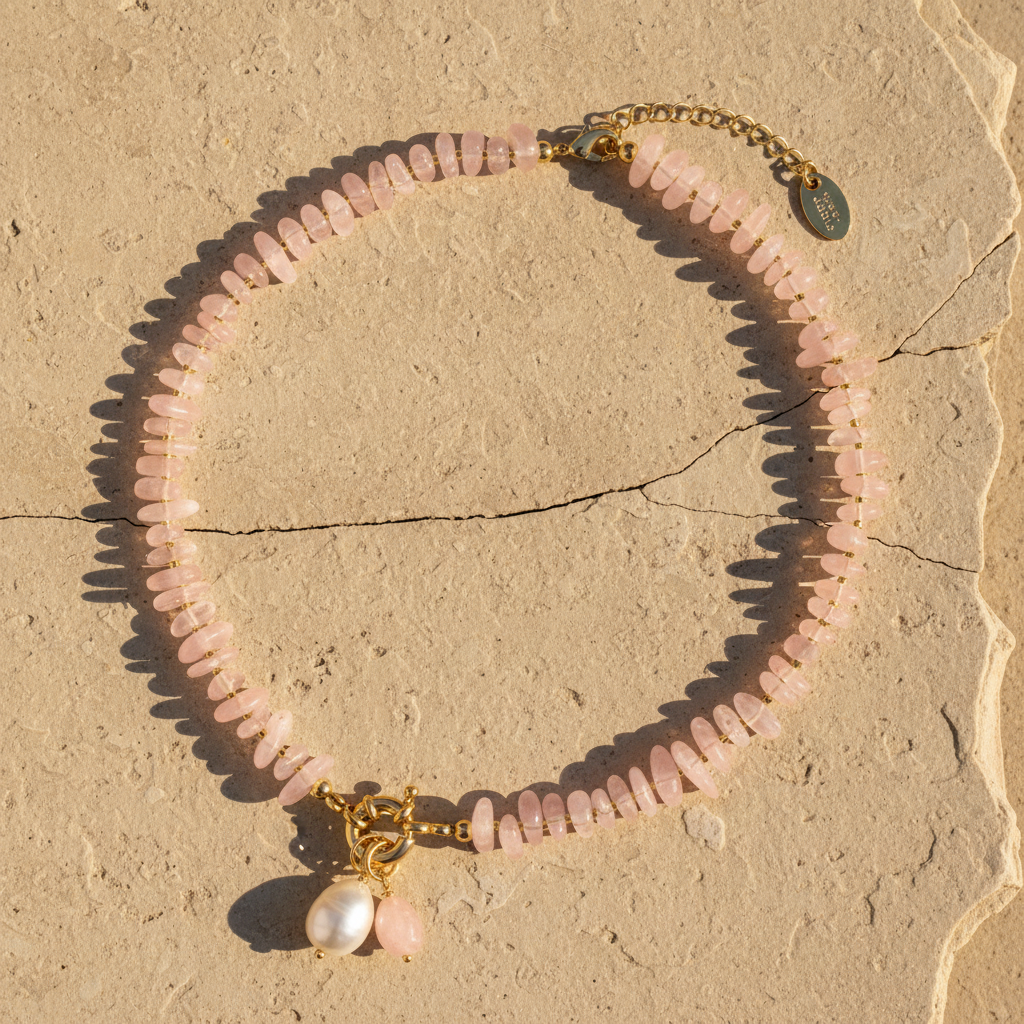 Rose Quartz Charm Necklace