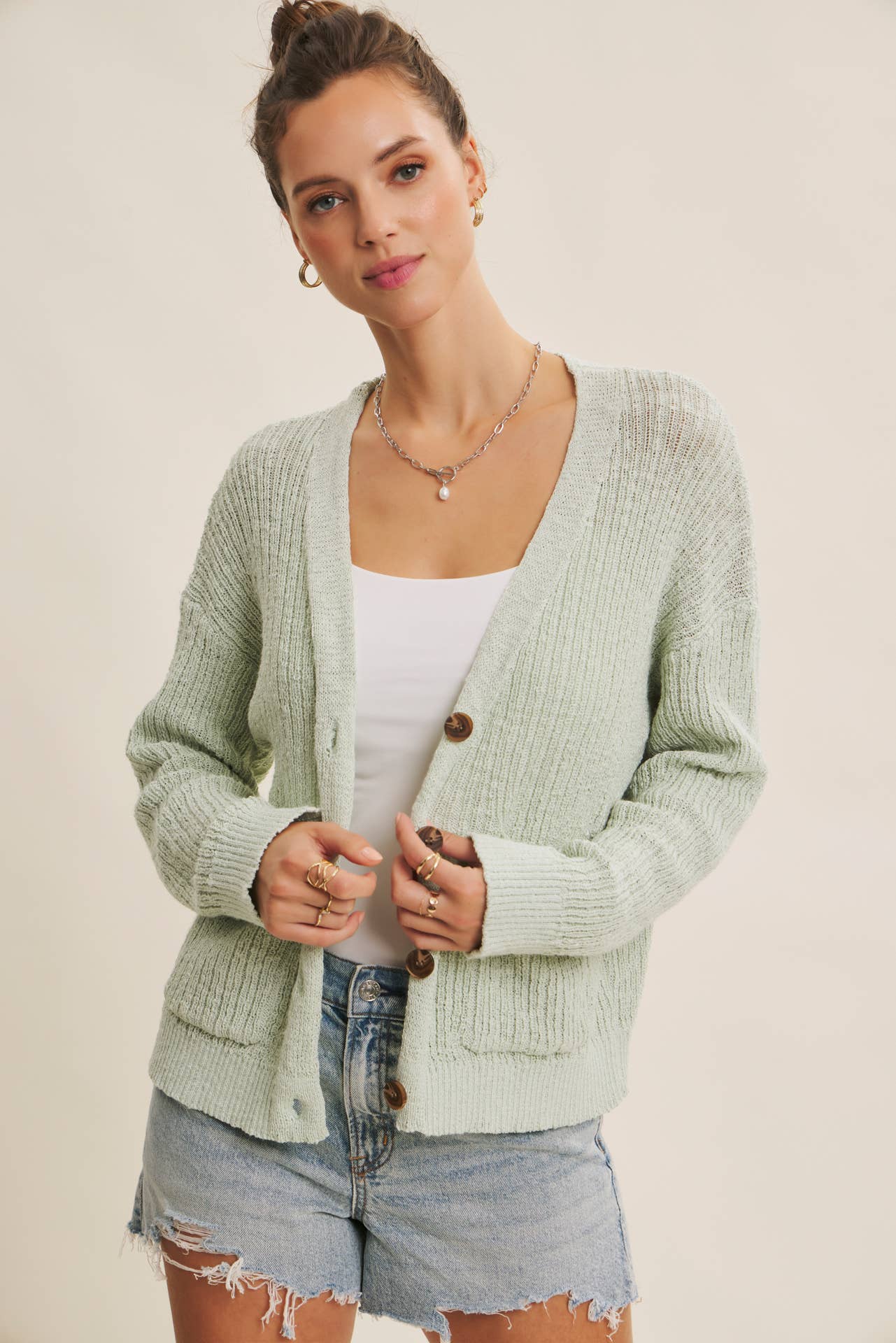 EFFORTLESSLY COOL RELAXED DRAPE SLOUCHY SWEATER CARDIGAN