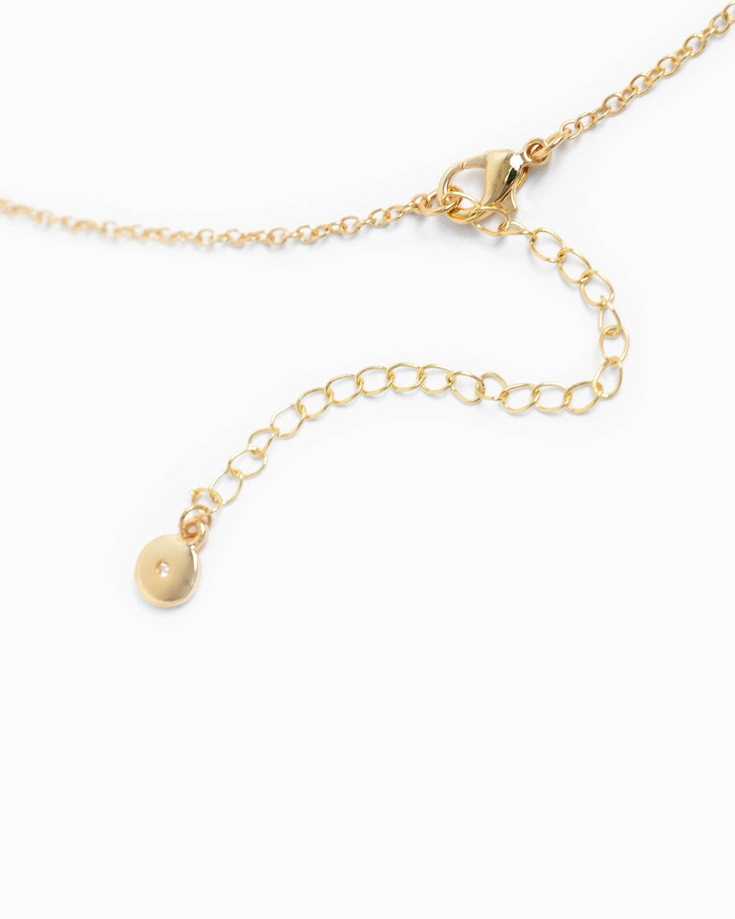 Dainty Horsebit Carabiner Heart 3 Charm Necklace