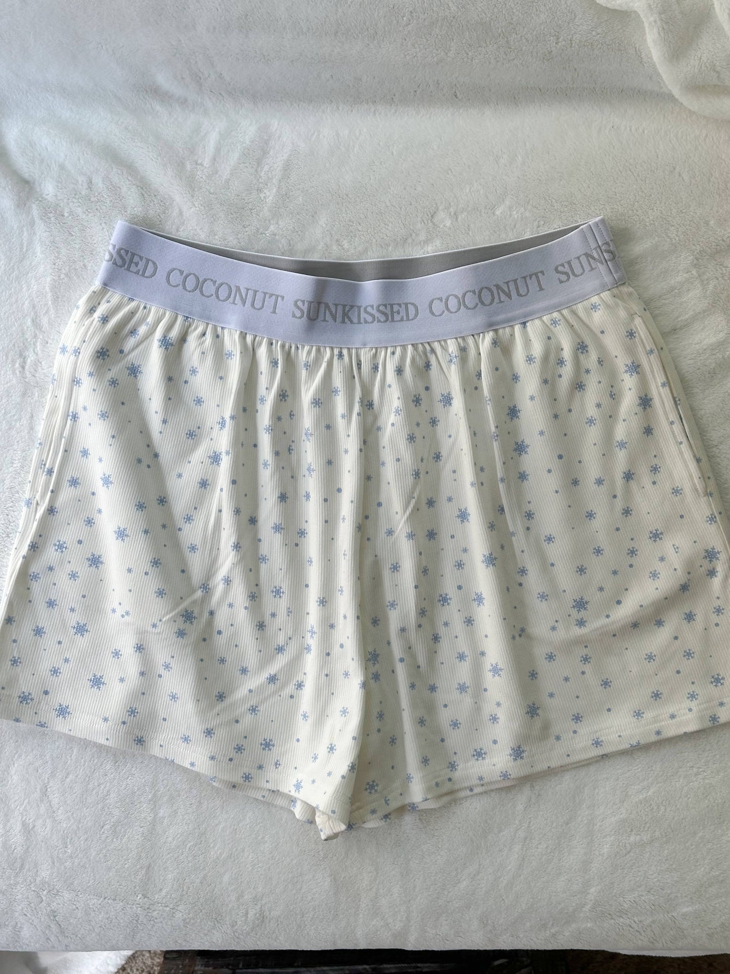 Snowflake Sunkissedcoconut Pajama Shorts