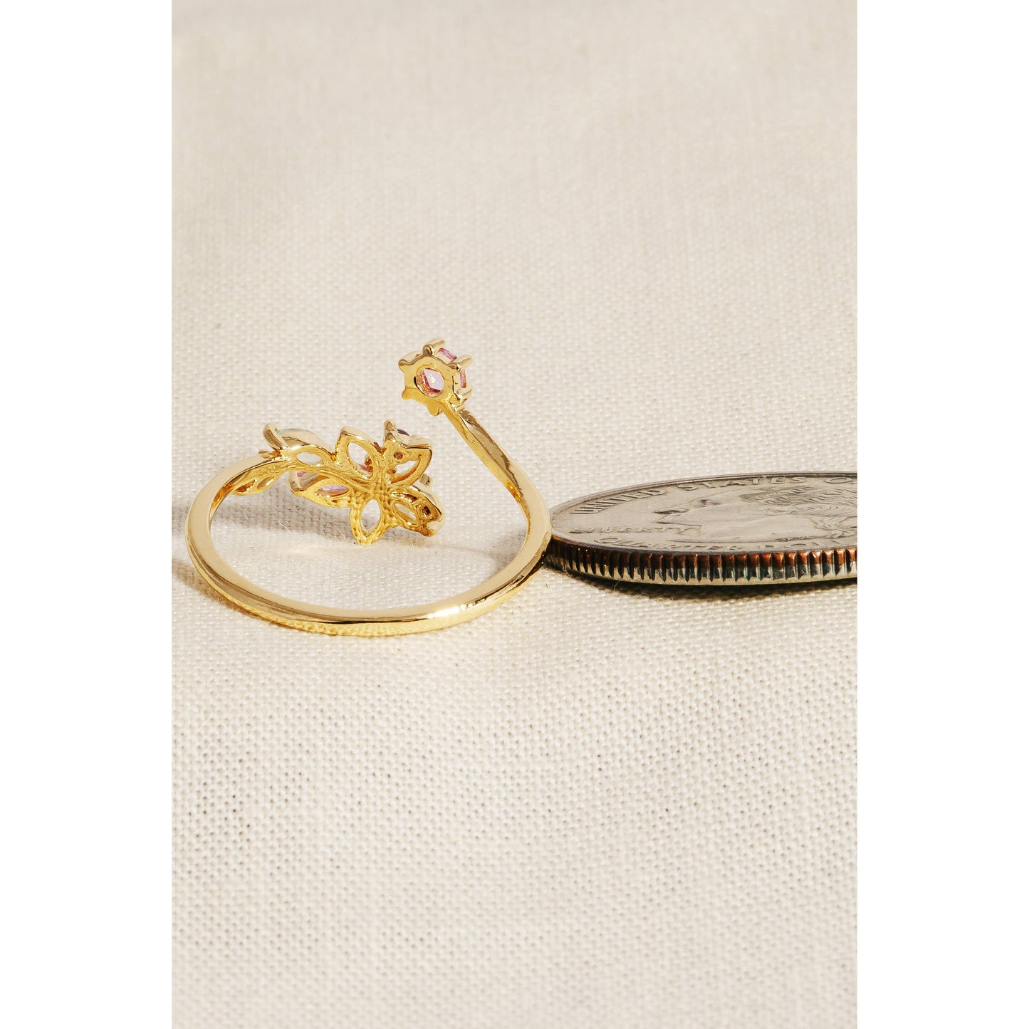 Floral Open Twist Ring