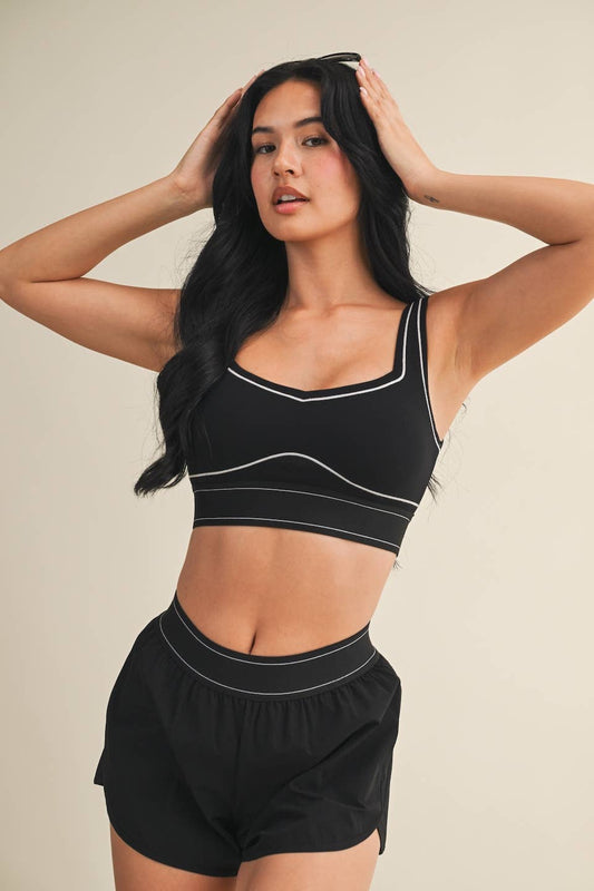 Contrast Thread Sports Bra