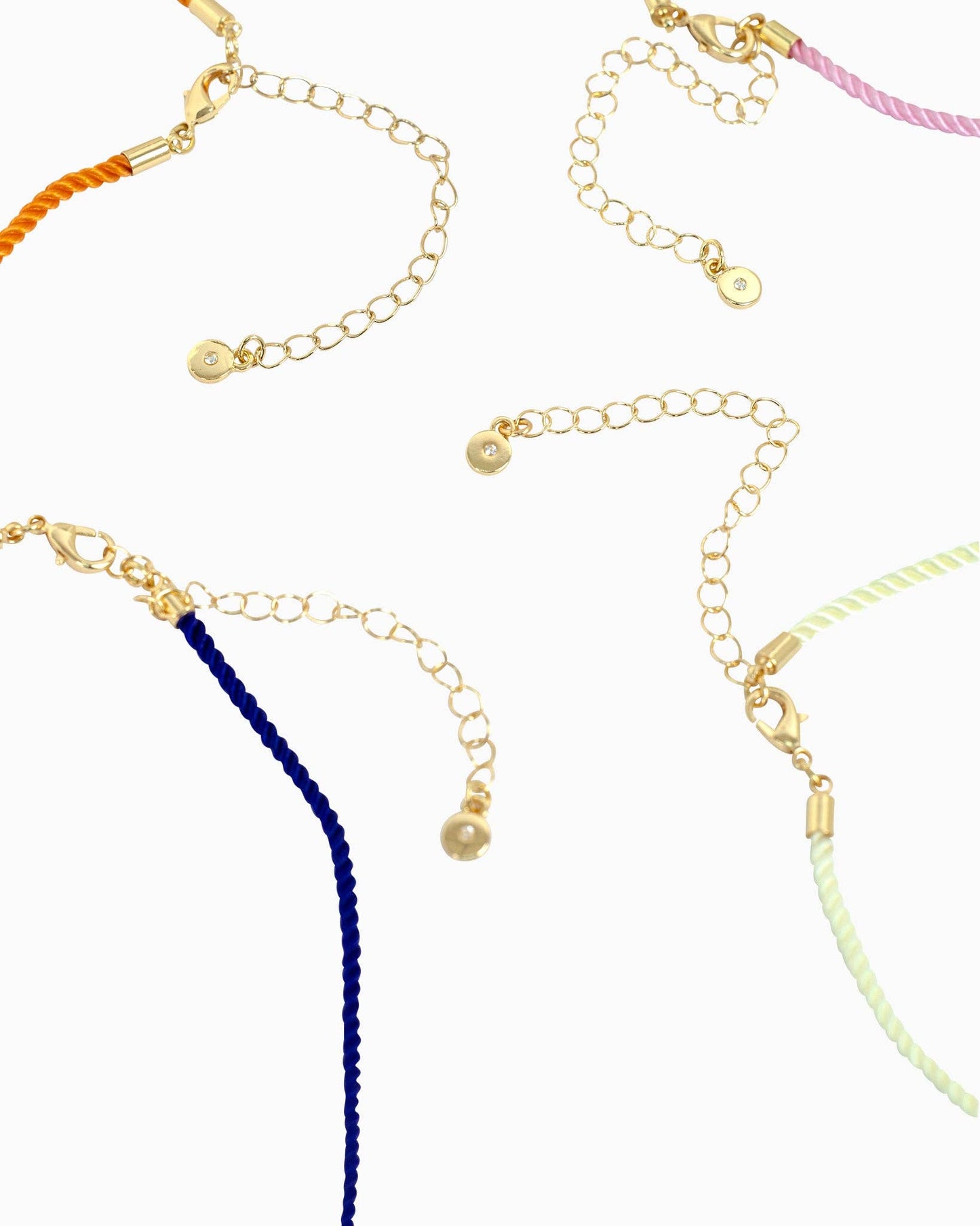 Beach Mode Coastal Blue Deep Sea Treasure Rope Charm Necklace