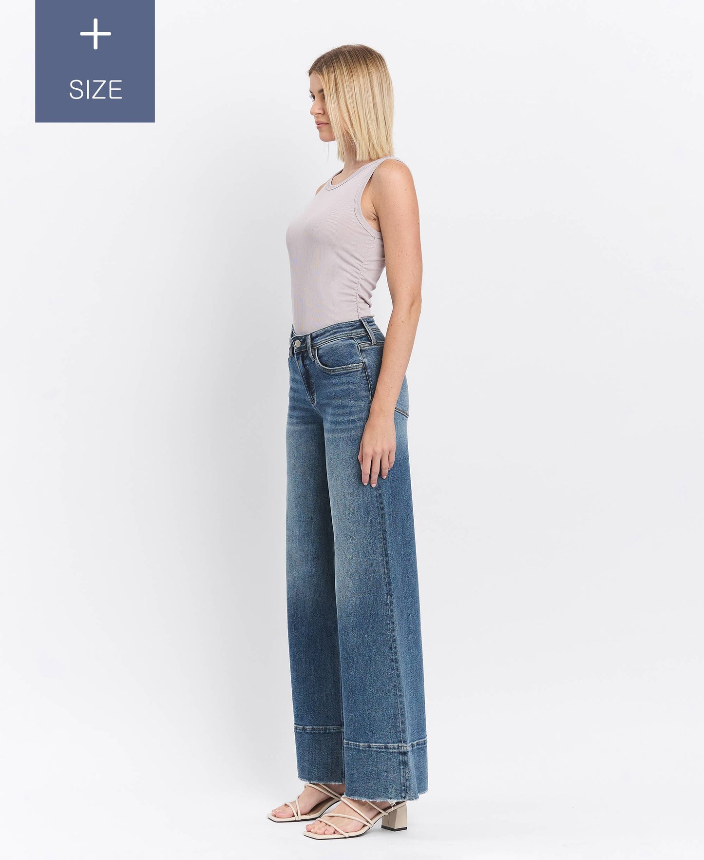 PLUS SIZE TUMMY CONTROL HIGH RISE A LINE WIDE LEG