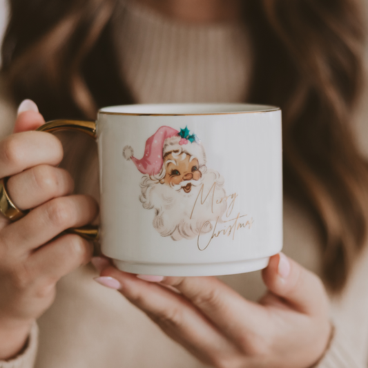 Vintage Santa Coffee Mug - Christmas Decor & Gifts