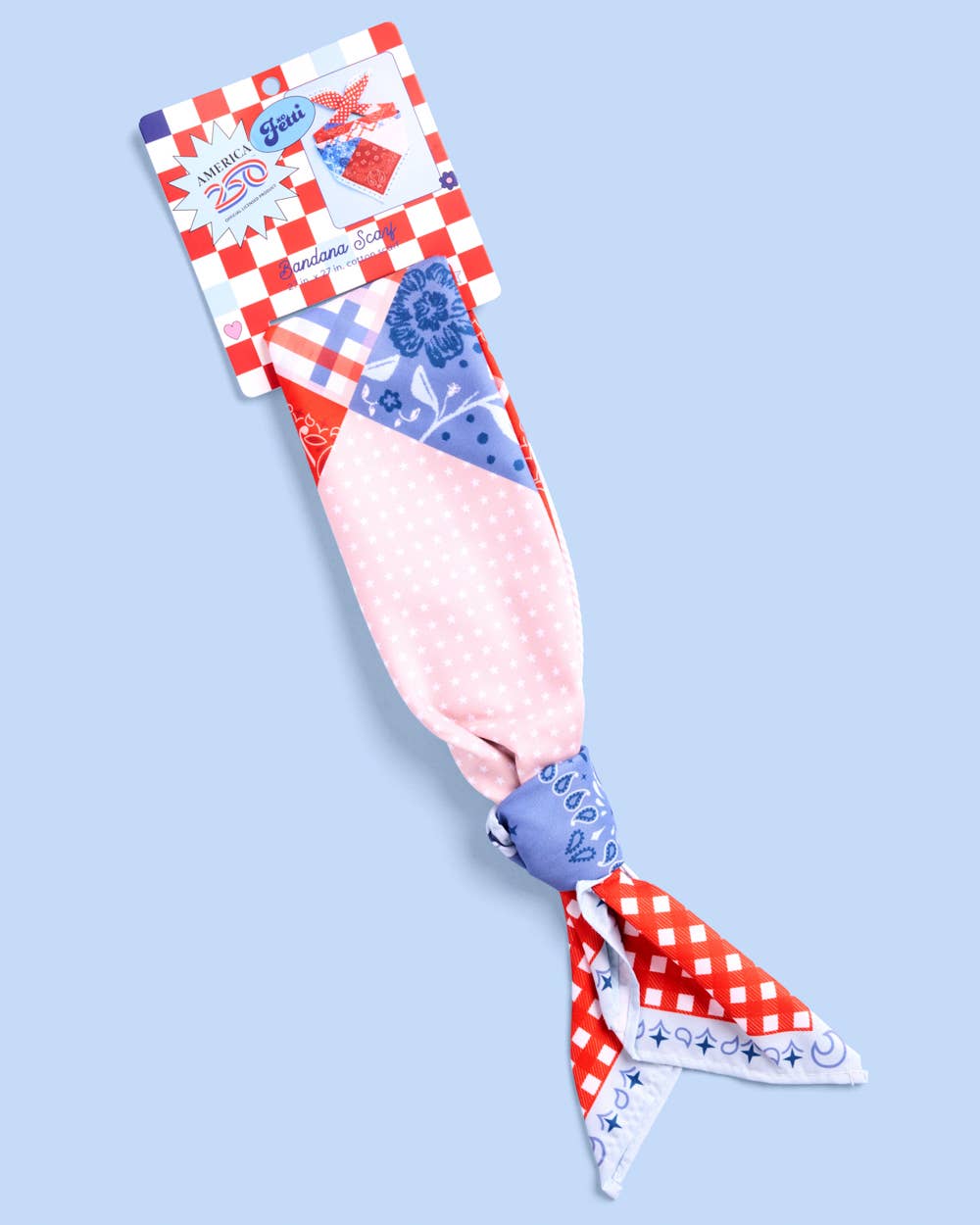 America 250 Patchwork Headscarf | patriotic bandana