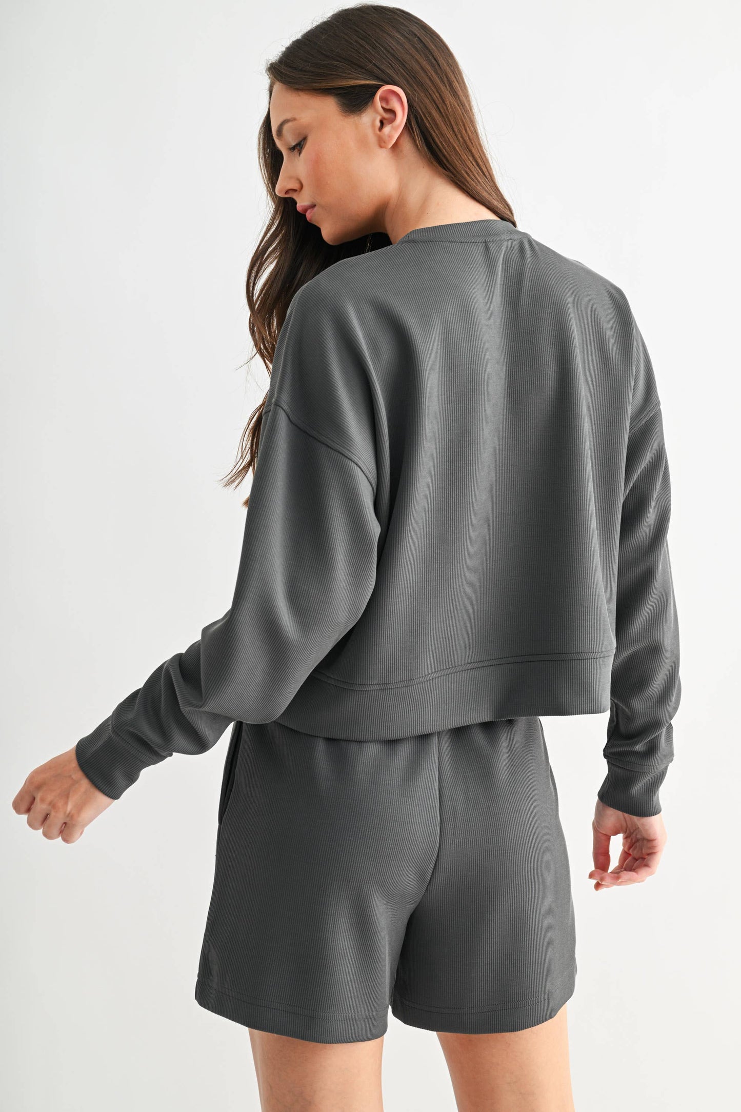 Luxe Sand Wash Rib Sweater