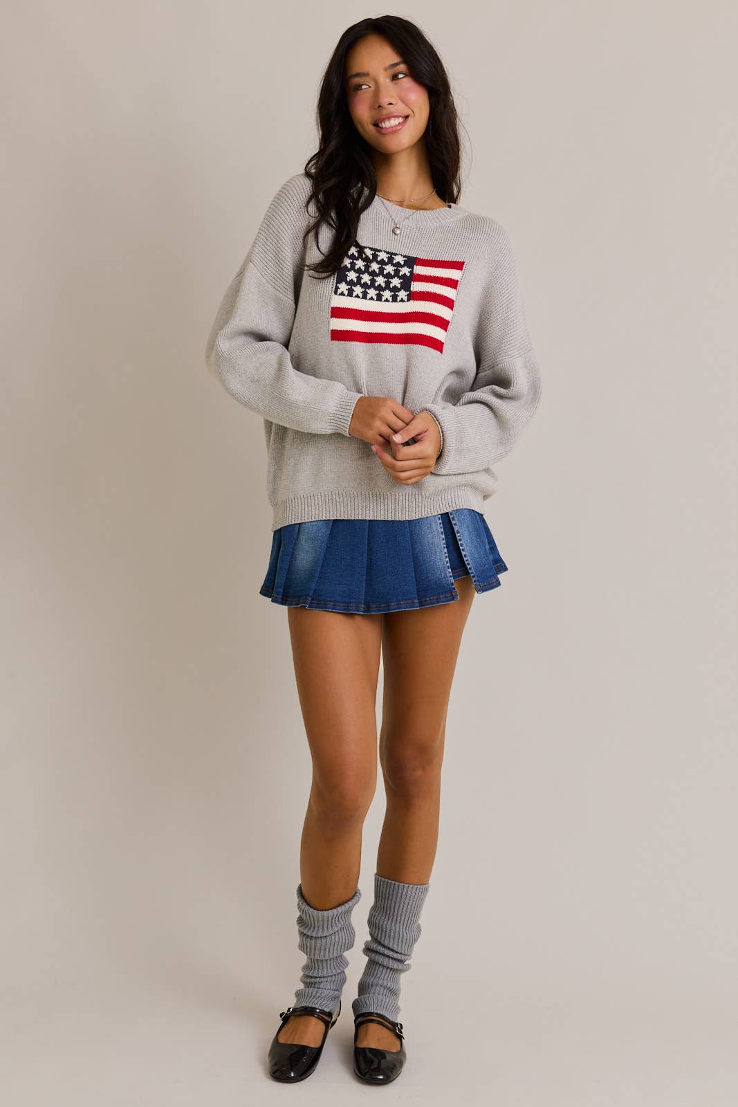 USA FLAG SWEATER TOP