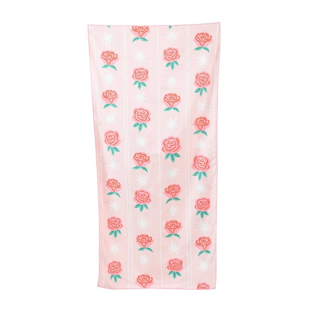 Boots and Flowers Travel Size Towel